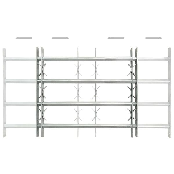 vidaXL Grilles r&eacute;glables de s&eacute;curit&eacute; de fen&ecirc;tres 2 pcs 1000-1500 mm