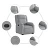 vidaXL Fauteuil inclinable gris clair tissu