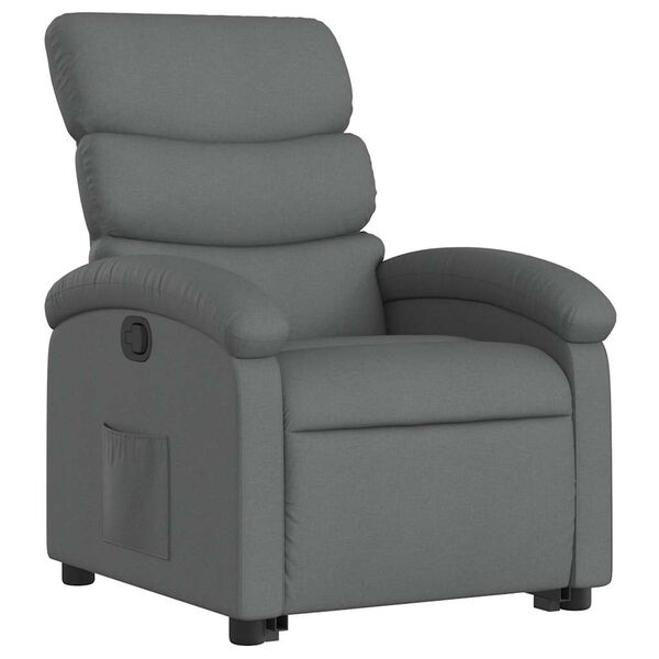 vidaXL Fauteuil inclinable gris fonc&eacute; tissu
