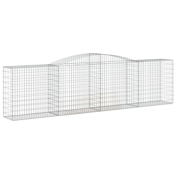 vidaXL Paniers &agrave; gabions arqu&eacute;s 6 pcs 400x50x100/120 cm Fer galvanis&eacute;