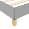 vidaXL Cadre de lit sans matelas gris clair double tissu