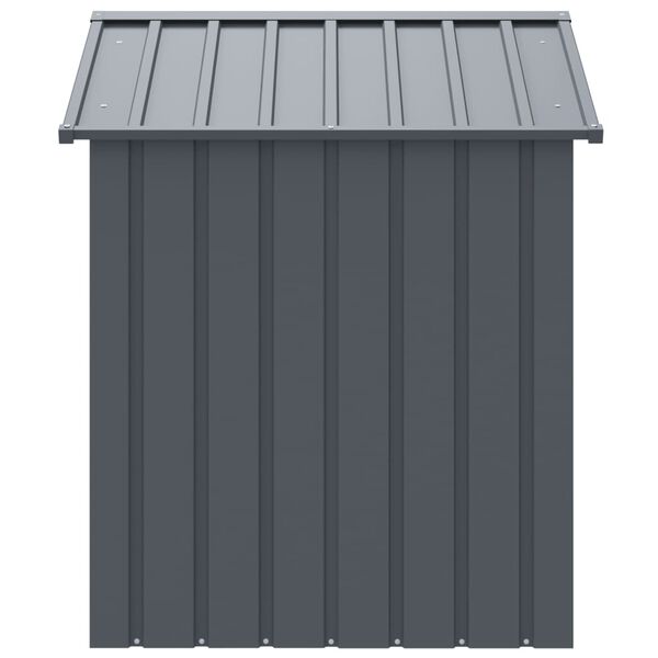 vidaXL Niche pour chien avec toit anthracite acier galvanisé