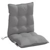 vidaXL Coussins de chaise &agrave; dossier bas lot de 4 gris tissu oxford