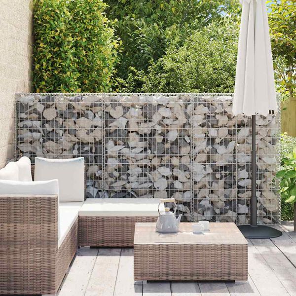 vidaXL Panier de gabion avec couvercle Fil galvanis&eacute; 150x100x30 cm