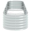 vidaXL Lit sur&eacute;lev&eacute; de jardin 320x80x44 cm Acier galvanis&eacute; Argent&eacute;