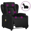 vidaXL Fauteuil inclinable de massage &eacute;lectrique noir tissu
