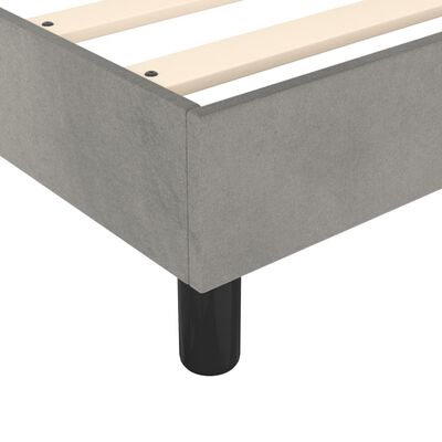 vidaXL Sommier à lattes de lit matelas gris clair 183x213 cm velours