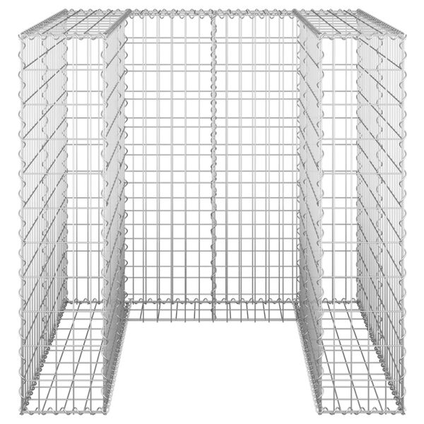 vidaXL Mur en gabion pour poubelle Acier galvanisé 110x100x110 cm
