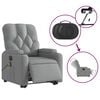 vidaXL Fauteuil inclinable de massage électrique gris clair tissu