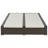 vidaXL Chaise longue double Résine tressée Marron