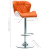 vidaXL Tabouret de bar Orange 44 x 48 x 105,5 cm Cuir synthétique