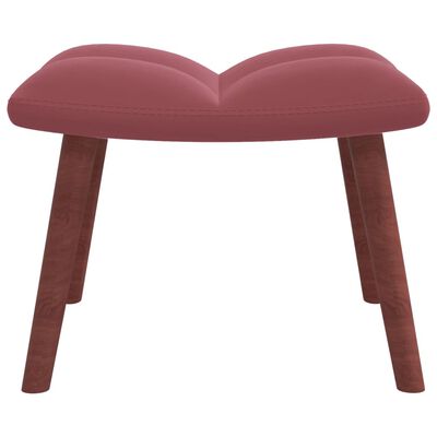 vidaXL Chaise de relaxation avec repose-pied Rose Velours