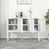 vidaXL Buffet Blanc 105x35x75 cm Acier