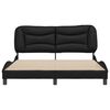 vidaXL Cadre de lit sans matelas Hvar noir 152x203 cm similicuir