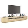 vidaXL Meuble TV avec lumi&egrave;res LED Ch&ecirc;ne sonoma 260x35x40 cm