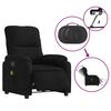vidaXL Fauteuil inclinable de massage &eacute;lectrique noir tissu microfibre