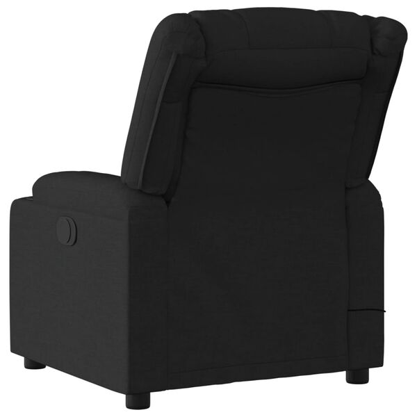 vidaXL Fauteuil inclinable de massage noir tissu