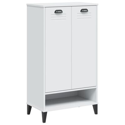 vidaXL Armoire à chaussures VIKEN blanc bois d'ingénierie