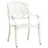 vidaXL Chaises de jardin lot de 2 Aluminium coulé Blanc