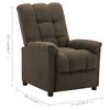 vidaXL Fauteuil inclinable &eacute;lectrique marron tissu