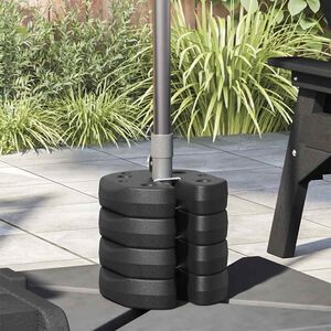 vidaXL Poids pour belv&eacute;d&egrave;re 4 pcs Noir 220x50 mm B&eacute;ton