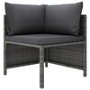 vidaXL Salon de jardin 4 pcs avec coussins R&eacute;sine tress&eacute;e Gris