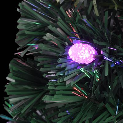 vidaXL Sapin de Noël artificiel et support et LED 240 cm Fibre optique