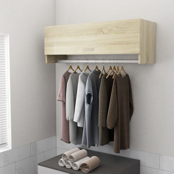 vidaXL Garde-robe ch&ecirc;ne sonoma 100x32,5x35 cm bois d'ing&eacute;nierie