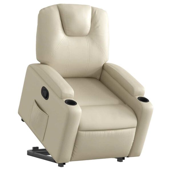 vidaXL Fauteuil inclinable cr&egrave;me similicuir