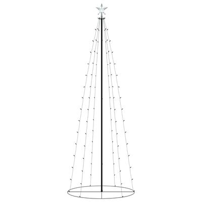 vidaXL Arbre de Noël cône 100 LED blanc chaud décoration 70x180 cm