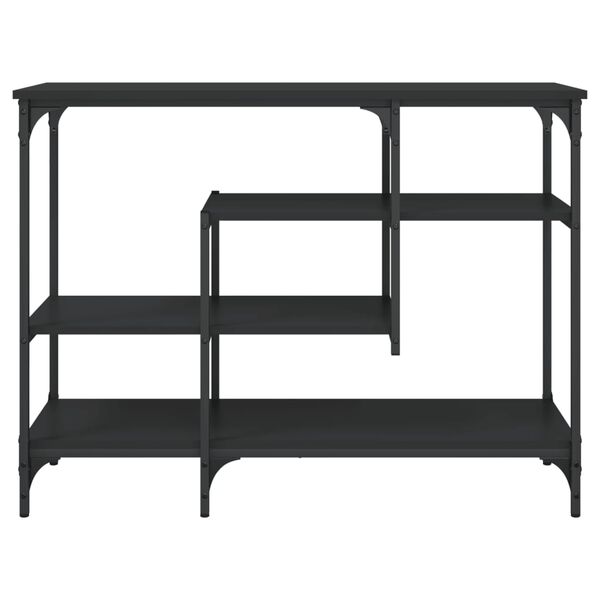 vidaXL Table console avec &eacute;tag&egrave;res noir 100x35x75 cm