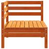 vidaXL Canap&eacute; d&rsquo;angle de jardin cire marron bois de pin massif