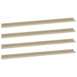 vidaXL &Eacute;tag&egrave;res murales 4 pcs ch&ecirc;ne sonoma 115x9x3 cm