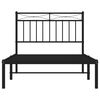 vidaXL Cadre de lit métal sans matelas avec tête de lit noir 100x190cm