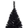 vidaXL Demi sapin de No&euml;l artificiel avec support Noir 210 cm PVC