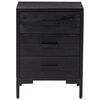 vidaXL Tables de chevet 2 pcs Noir 40x30x55 cm Bois de pin massif