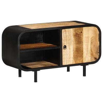 vidaXL Meuble TV 90x30x48 cm Bois de manguier brut