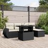 vidaXL Salon de jardin 6 pcs avec coussins noir r&eacute;sine tress&eacute;e