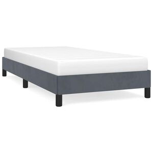 vidaXL Cadre de lit sans matelas gris foncé 100x190 cm velours
