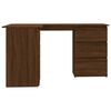 vidaXL Bureau d'angle Chêne marron 145x100x76 cm Bois d'ingénierie
