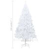 vidaXL Arbre de No&euml;l artificiel pr&eacute;-&eacute;clair&eacute; et branches &eacute;paisses blanc