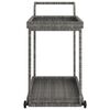 vidaXL Chariot de bar Gris 100x45x83 cm Résine tressée