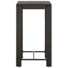 vidaXL Table de bar de jardin Marron 60,5x60,5x110,5 cm R&eacute;sine tress&eacute;e