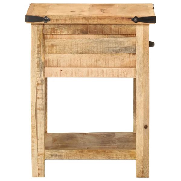 vidaXL Table de chevet 40x40x50 cm bois de manguier massif