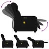 vidaXL Fauteuil inclinable de massage &eacute;lectrique noir tissu