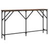 vidaXL Table console chêne fumé 140x23x75 cm bois d'ingénierie