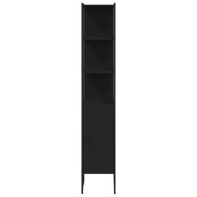 vidaXL Armoire de salle de bain noir 33x33x185,5 cm bois d'ingénierie