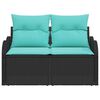 vidaXL Canap&eacute; de jardin avec coussin 121 x 62 x 69 cm polyrotin