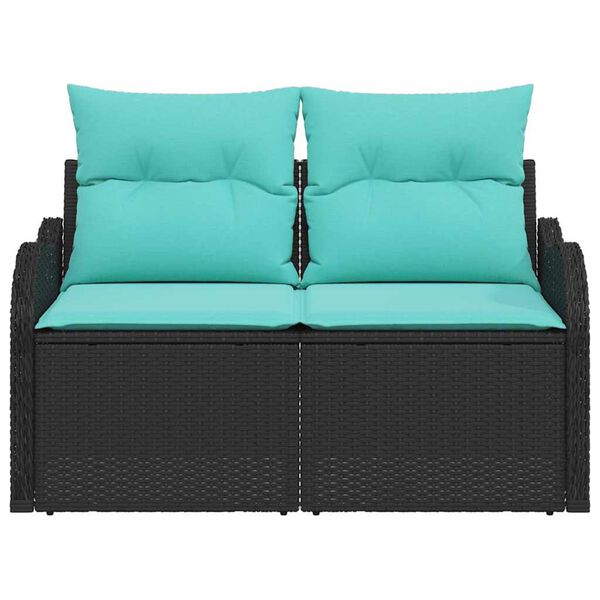 vidaXL Canap&eacute; de jardin avec coussin 121 x 62 x 69 cm polyrotin