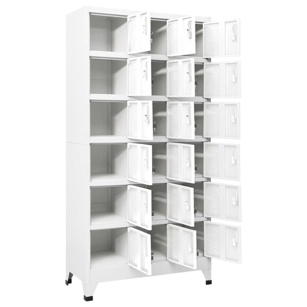 vidaXL Armoire à casier avec 18 compartiments Métal 90x40x180 cm
